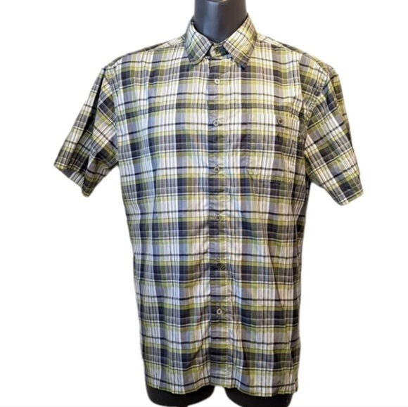 KHUL grey plaid button front shirt XL - Picture 2 of 10